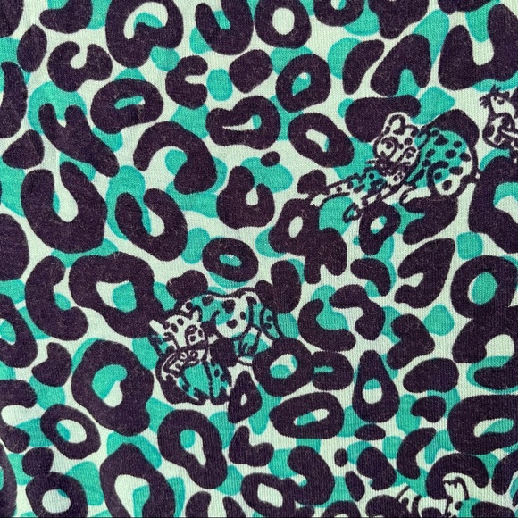 Lilly Pulitzer Blue and Green Leopard Print Dress - Picture 5 of 8